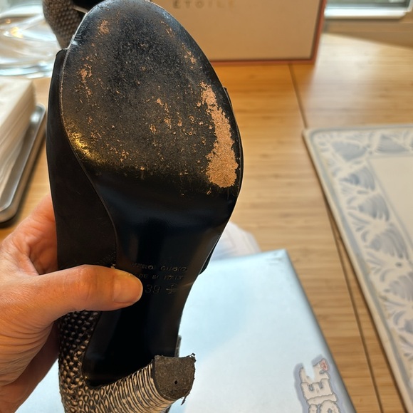 Italian Made Snakeskin and Suede Heels Originally $550+ - Picture 3 of 7